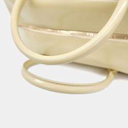 Pre Owned Jil Sander Yellow Leather J-VISION Square Tote and Crossbody Bag