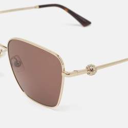 Jimmy Choo Brown/Gold JC 4005HB Embellished Square Sunglasses
