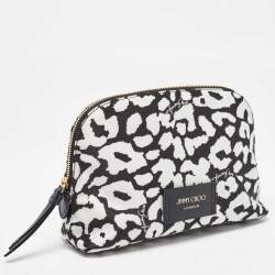 Jimmy Choo Black/White Nylon Mabrie Onyp Clutch