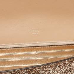 Jimmy Choo Gold Glitter Milla Chain Clutch