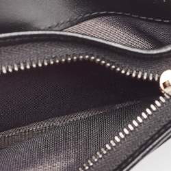 Jimmy Choo Black Croc Embossed Leather Hanne Card Case
