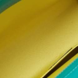 Pre Owned Jimmy Choo Turquoise Velvet and Leather Varenne Clutch