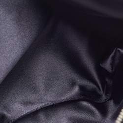 Pre Owned Jimmy Choo Navy Blue Metallic Velvet Callie Chain Clutch