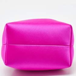 Jimmy Choo Fuchsia Satin Bon Bon Crystal Embellished Bucket Bag