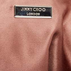 Jimmy Choo Dusty Pink Satin Pearl Embellished Callie Clutch