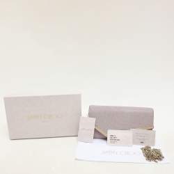 Jimmy Choo Pink Micro Glitter Fabric Emmie Chain Clutch