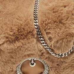 Pre Owned Jimmy Choo Brown Faux Fur Madeline Crossbody Bag