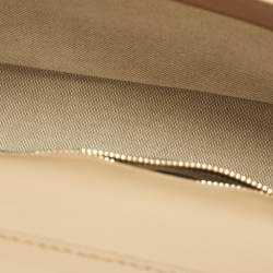 Pre Owned Jimmy Choo Biscuit Leather Diamond Top Handle Bag