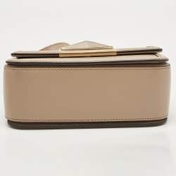 Pre Owned Jimmy Choo Biscuit Leather Diamond Top Handle Bag