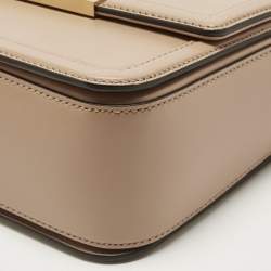 Pre Owned Jimmy Choo Biscuit Leather Diamond Top Handle Bag