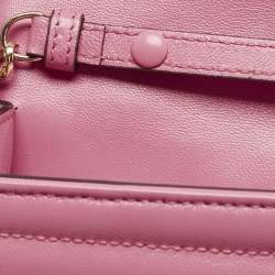 Pre Owned Jimmy Choo Pink Quilted Leather Varenne Chain Shoulder Bag