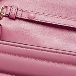 Pre Owned Jimmy Choo Pink Quilted Leather Varenne Chain Shoulder Bag