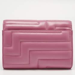 Pre Owned Jimmy Choo Pink Quilted Leather Varenne Chain Shoulder Bag