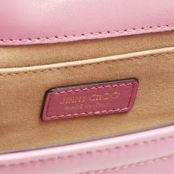 Pre Owned Jimmy Choo Pink Quilted Leather Varenne Chain Shoulder Bag