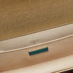 Pre Owned Jimmy Choo Gold/Silver Glitter Acrylic Sweetie Chain Clutch