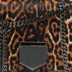 Pre Owned Jimmy Choo Multicolor Leopard Print Calf Hair Lockett Petite Shoulder Bag