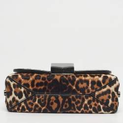 Pre Owned Jimmy Choo Multicolor Leopard Print Calf Hair Lockett Petite Shoulder Bag