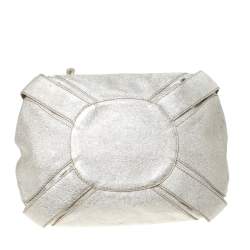 مملوكة مسبقًا Jimmy Choo Gold Leather Malena Satchel