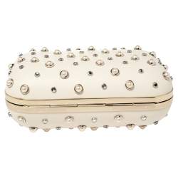 مملوكة مسبقًا حقيبة كلتش جيمي تشو جلد جريمي بيرل ميكس مشبك