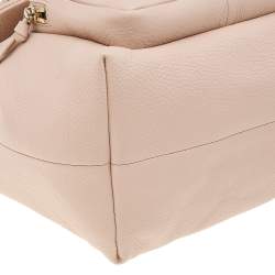 Jimmy Choo Beige Leather Drawstring Backpack