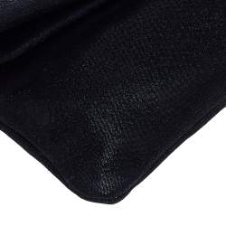 Pre Owned Jimmy Choo Black Shimmering Suede Chandra Clutch