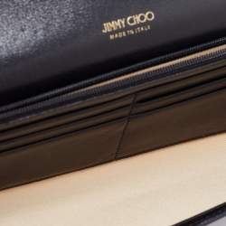 Pre Owned Jimmy Choo Black Patent Leather Milla Wallet On Chain