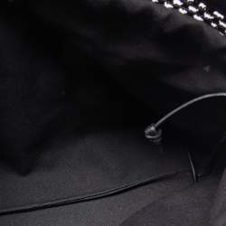 Pre Owned Jimmy Choo Black Woven Straw and Leather Nine2Five Tote