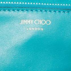 Jimmy Choo Malibu/Light Gold Terrycloth and Leather E/W Nine2Five Tote