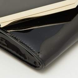 Jimmy Choo Black Patent Leather Emmie Chain Clutch
