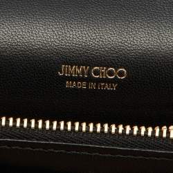 Jimmy Choo Black Patent Leather Emmie Chain Clutch