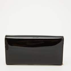 Jimmy Choo Black Patent Leather Emmie Chain Clutch
