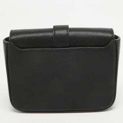 Pre Owned Jimmy Choo Black Leather Cheri Chain Shoulder Bag