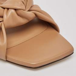 مملوكة مسبقًا Jimmy Choo Brown Leather Avenue Flat Sandals Size 41