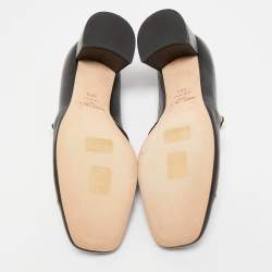 Pre Owned Jimmy Choo Black Leather and Patent Leather Elisa Mary Jane Pumps Size 38.5