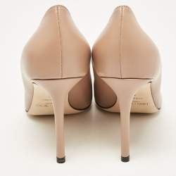 Pre Owned Jimmy Choo Beige Leather Romy 85 Pumps Size 41