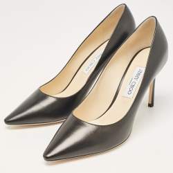 Pre Owned Jimmy Choo Black Leather Romy Pumps Size 41 