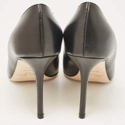 Pre Owned Jimmy Choo Black Leather Romy Pumps Size 41 