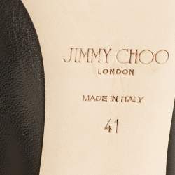 Pre Owned Jimmy Choo Black Leather Romy Pumps Size 41 