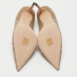 Jimmy Choo Gold Glitter Love Pumps Size 41