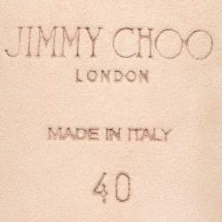 Pre Owned Jimmy Choo Burgundy Python Embossed Leather and Suede Mavie Ankle Boots Size 40