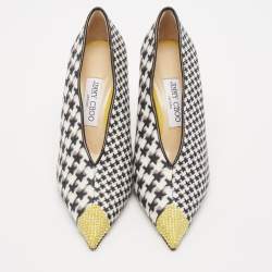 Jimmy Choo Multicolor Wool Crystal Embellished Nicole 90 Pointed Toe Pumps Size 38