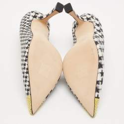 Jimmy Choo Multicolor Wool Crystal Embellished Nicole 90 Pointed Toe Pumps Size 38