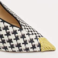Jimmy Choo Multicolor Wool Crystal Embellished Nicole 90 Pointed Toe Pumps Size 38
