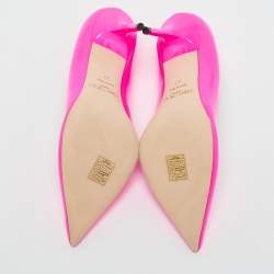 Jimmy Choo Neon Pink Patent Leather Agnes Pumps Size 37