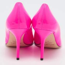 Jimmy Choo Neon Pink Patent Leather Agnes Pumps Size 37