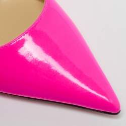 Jimmy Choo Neon Pink Patent Leather Agnes Pumps Size 37