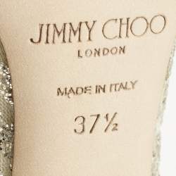 Jimmy Choo Beige Lace and Leather Romy Pumps Size 37.5