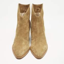 Jimmy Choo Brown Suede Pointed Toe Ankle Length Boots Size 36