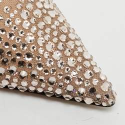 Jimmy Choo Pink Mesh Crystal Embellished Love Pumps Size 39