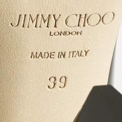 Pre Owned Jimmy Choo Black Patent Leather Mirren Ankle Boots Size 39